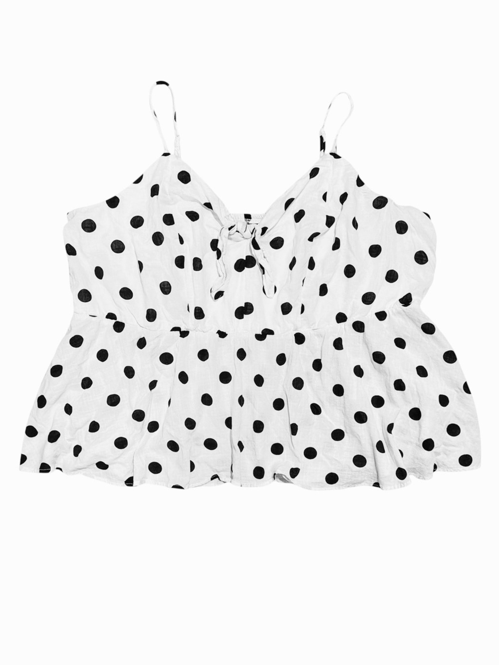 Torrid Polka Dot Babydoll Top Black White Torrid Size 4 Summer Boho